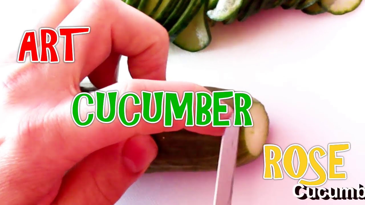 cucumber vegetable carving tutorial rose