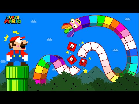 Finish The Pattern? Funniest Mario vs Snake Calamity Colorful Maze | ALL EPISODES | Game Animation