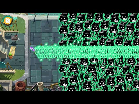 Pvz 2 Gameplay - 100 Plant Max Level Vs 100 Cart-Head Zombie !! Plants Vs Zombies 2