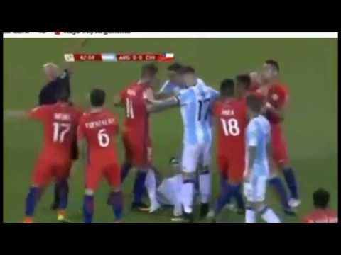 Copa América - FINALS (ARGENTINA vs. CHILE) Marcos Rojo |RED CARD|