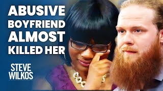 Steve Takes On Abusive Boyfriend (The Steve Wilkos Show)