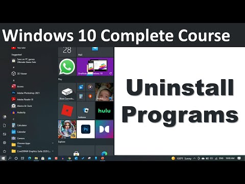 Uninstall or remove apps and programs in Windows 10 | Urdu Hindi