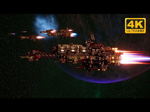 Adeptus Mechanicus vs Chaos - Skalgrim Mod - 4K Quality - Battlefleet Gothic Armada 2
