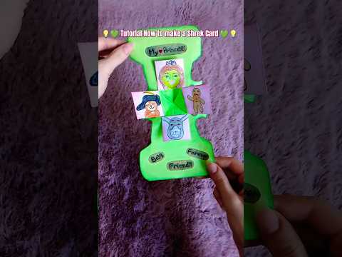 How to make a Shrek 3D Card 💚DIY Shrek 3D Card: Step-by-Step Tutorial 💡 Gift Idea