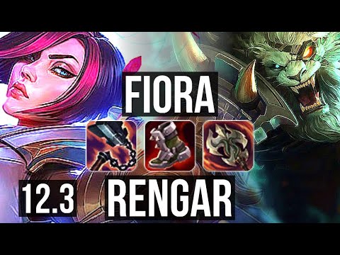 FIORA vs RENGAR (TOP) | Rank 3 Fiora, 6 solo kills, 12/3/8, Legendary | BR Challenger | 12.3