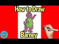 How To Draw Barney Art Lesson