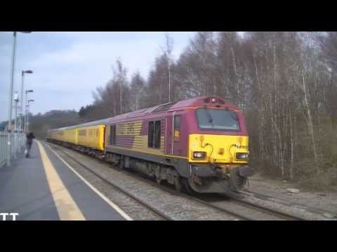 EWS 67023 + 67022 TEST TRAIN Chesterfield HD 1080p