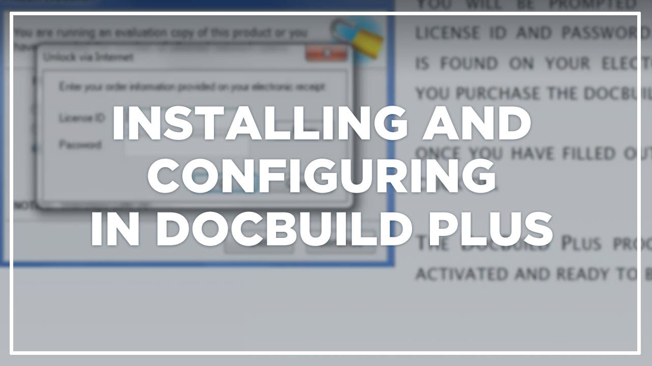 Installing and Configuring DocBuild Plus