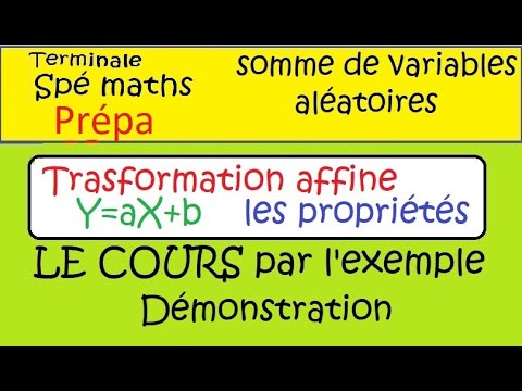 Sums of random variables COURSE Y=aX+b-Expected variance affine transformation Proof