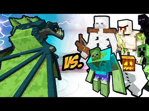 Naga (Mowzie’s Mobs) Vs. Mutant Monsters in Minecraft