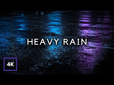 HEAVY RAIN at Night to Sleep Well and Beat Insomnia | Study, Relax, Reduce Stress with Rain Sounds