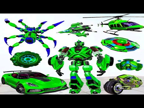 Grand Spider Robot Car Game: Yellow Super Robot Transform - Android iOS Gameplay