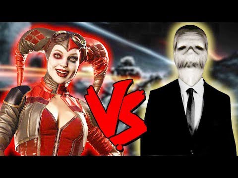 Harley Quinn Vs Slender Man Apocalypse - Epic Battle - Injustice 2 Costume Skin Mod