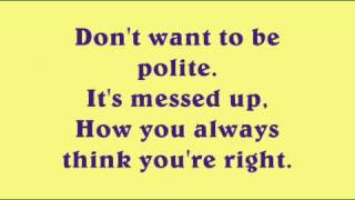 Kelly Osbourne - Shut Up (Lyrics)