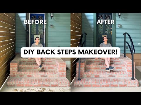 DIY EXTERIOR DOOR PAINT & RAILINGS | Back Porch DIY Reno: Episode 4