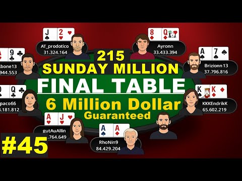 $6,000,000 Sunday Million – Final Table & Deal | Anniversary Edition | Full Replay [#45]