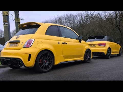 Hilarious Audi S1 vs Abarth 695 Biposto Review With Seen Through Glass