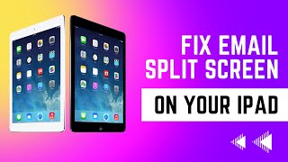How to Fix Split Screen on iPad Email !