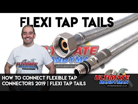 Part of a video titled How to connect flexible tap connectors 2019 | flexi tap tails - YouTube