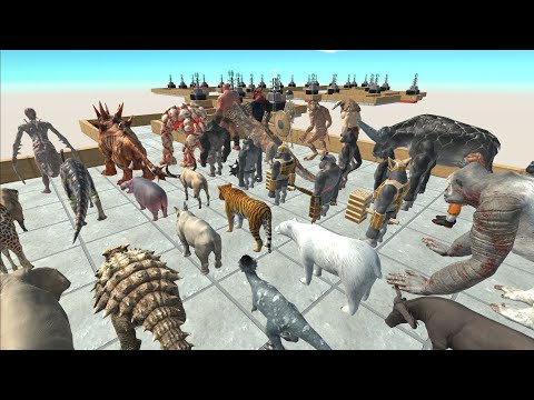 All Units to Through Giant Lightning Gun - Animal Revolt Battle Simulator