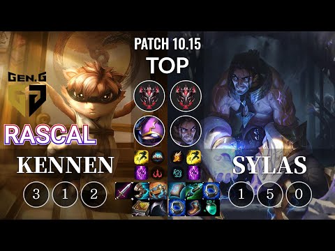 GEN Rascal Kennen vs Sylas Top - KR Patch 10.15