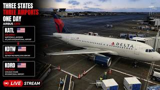 ✈️ A Few Delta A319 Morning Sectors! ✈️ KATL-KDTW-KORD