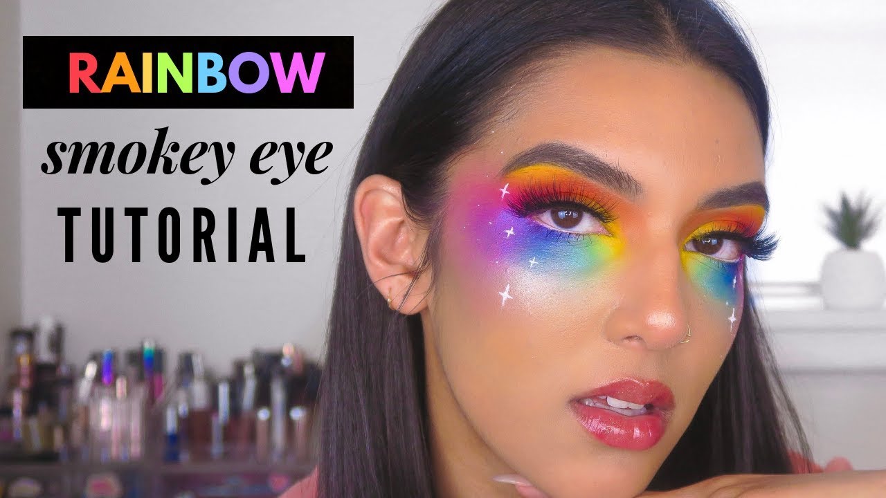 RAINBOW EYE MAKEUP TUTORIAL | #PRIDE | Rowi Singh
