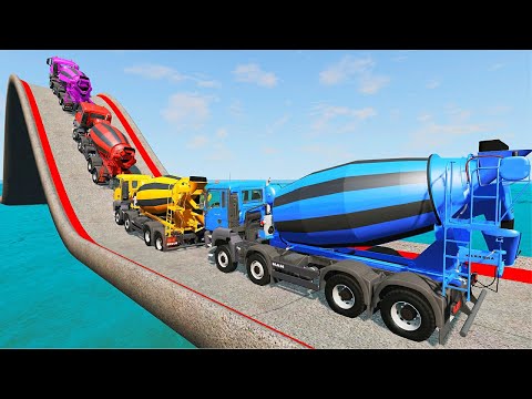 Impossible Weird Wave Bridge Crossing Cars Vs Deep Water  - BeamNG Drive #3