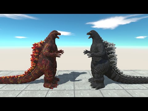 LAVA HEISEI GODZILLA VS HEISEI GODZILLA DEATH CLIMB - Animal Revolt Battle Simulator