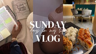 SUNDAY VLOG| bible study, sushi Date, fears of parenthood + more