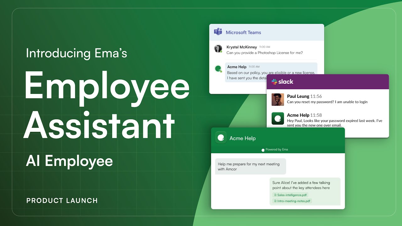Introducing Ema's Employee Assistant: Make Employee Experience delightful with Agentic AI