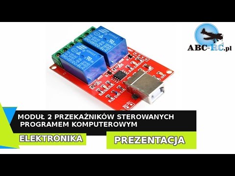 Moduł dwóch przekaźników sterowanych komputerem przez port USB