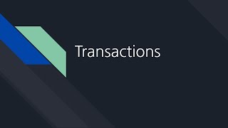 데이터베이스 38. Transactions