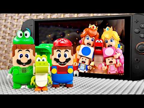 Lego Mario, Yoshi & Luigi try to save them ALL! #legomario
