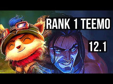 TEEMO vs SYLAS (TOP) | Rank 1 Teemo, Rank 7, 6 solo kills | JP Grandmaster | 12.1