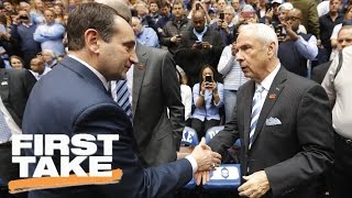 Would You Rather Play For Roy Williams Or Mike Krzyzewski? | First Take | April 4, 2017