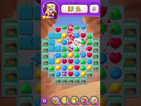 Lollipop Sweet Heroes Match 3 Level 143 no booster [Gameplay Walkthrough] [Puzzle1Studio]