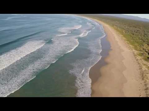 Broulee paplūdimio drono apžvalga