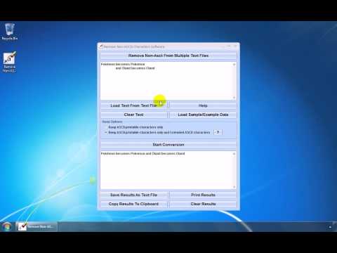 Remove Non-ASCII Characters Software