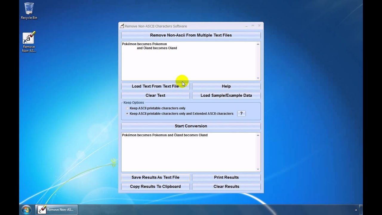 How To Use Remove Non ASCII Characters Software