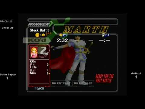 MMOM139 SSBM - Stacy's Stepdad (Peach) vs. GWM420 (Fox, Marth) - Melee LQF