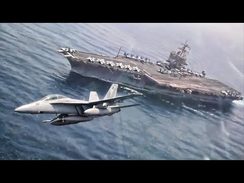 Super Hornet Violent Catapult Take-Offs on an aircraft carrier