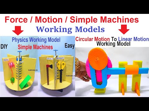 types of motion working model physics science project inspire award diy howtofunda craftpiller​