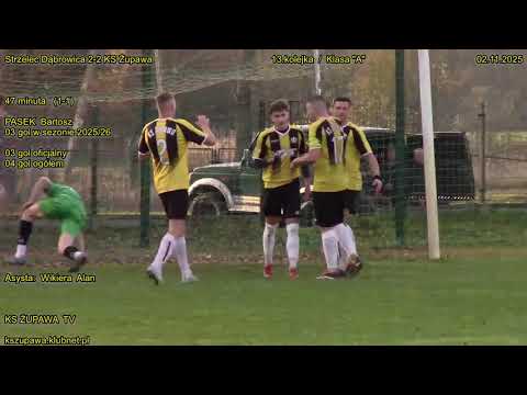 Strzelec Dąbrowica 2-2 KS Żupawa (1-1 Pasek Bartosz ) 02.11.2025 / Klasa "A"