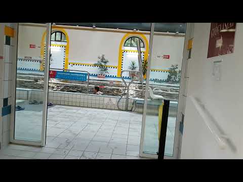 Going to the indoor pools at Gyula Castle SPA