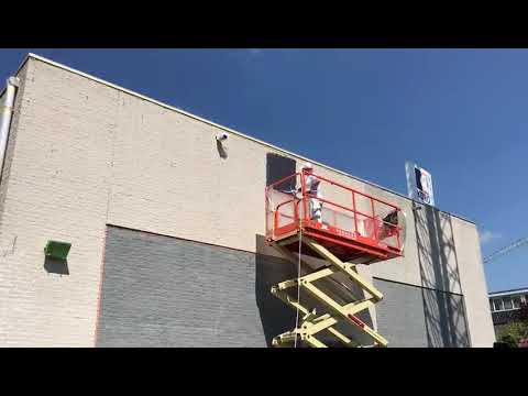 Minérale Muurverf met JetRoller