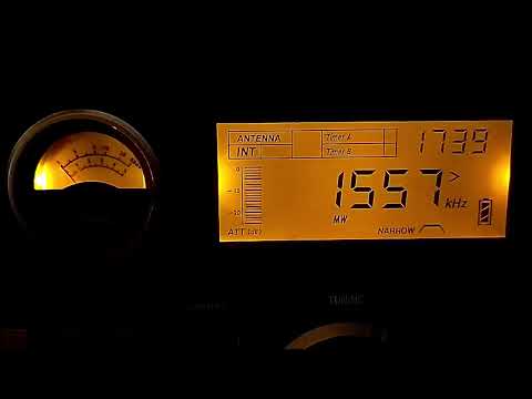 Medium Wave DX: Taiwan 1557 kHz received in Germany - Grundig RF 111 - Tecsun S-2000