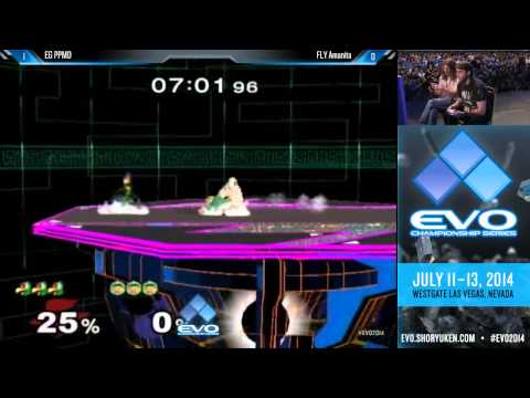 EVO 2014 SSBM Losers Top 8 - PPMD vs Fly Amanita