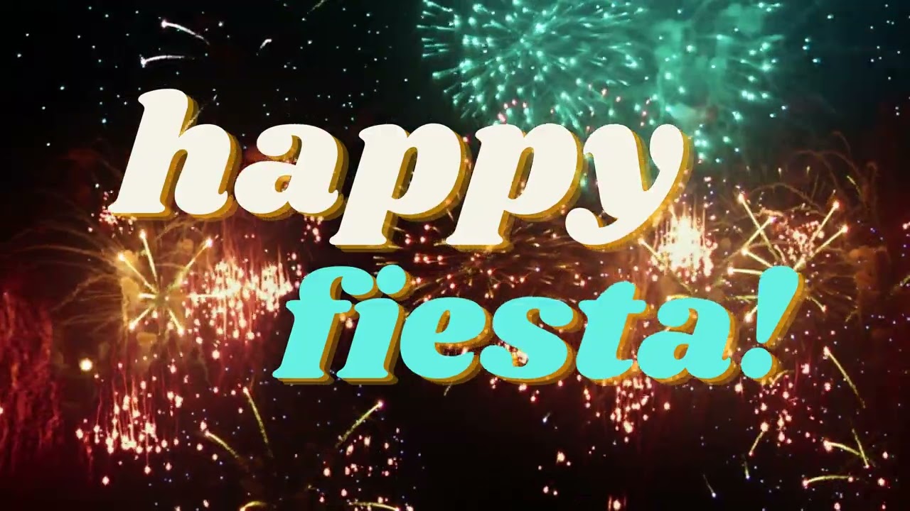 Happy Fiesta Banner Display Style 2 - 4k Resolution