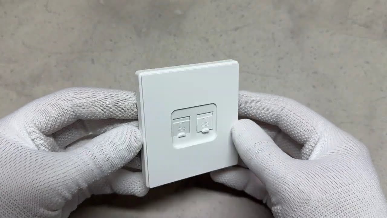 Розетка CAT6e подвійна комп'ютерна біла матова VIDEX NOTA (VF-NT-SK2PC6-WH)